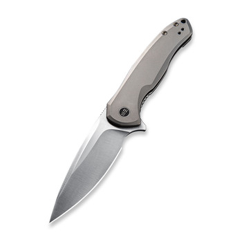 WE Knife Kitefin Frame Lock Knife Gray Titanium Handle Plain Satin S35VN Blade 2001H