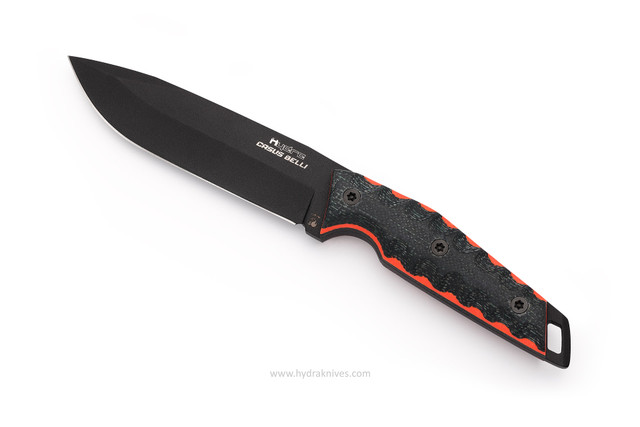 Hydra Gekido Fixed Blade Knife Black G10 Handle Tanto Black