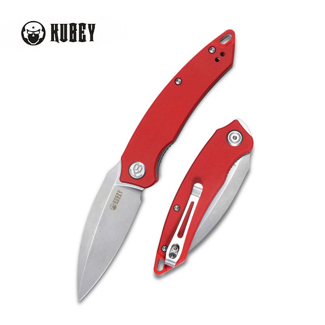 Kubey Noble Nest Liner Lock Folding Knife Black G10 Handle D2 Drop