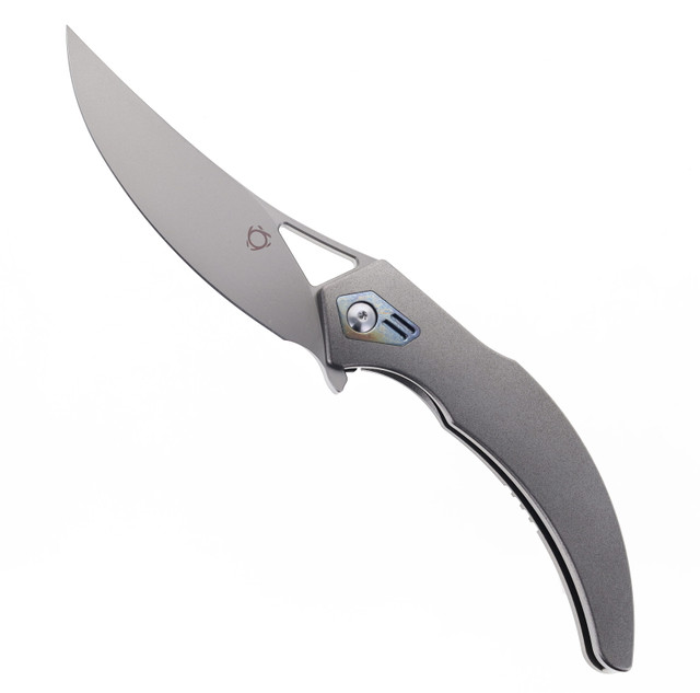 SixLeaf Folding Knife Sand Gray Sandwashed Titanium Handle SixLeaf Folding Knife Sand Gray Sandwashed Titanium Handle