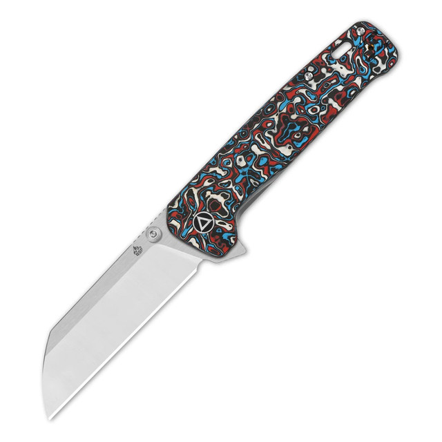 Yangge YG003 Folding Knife Sandwash Titanium/Blue Pivot Collar