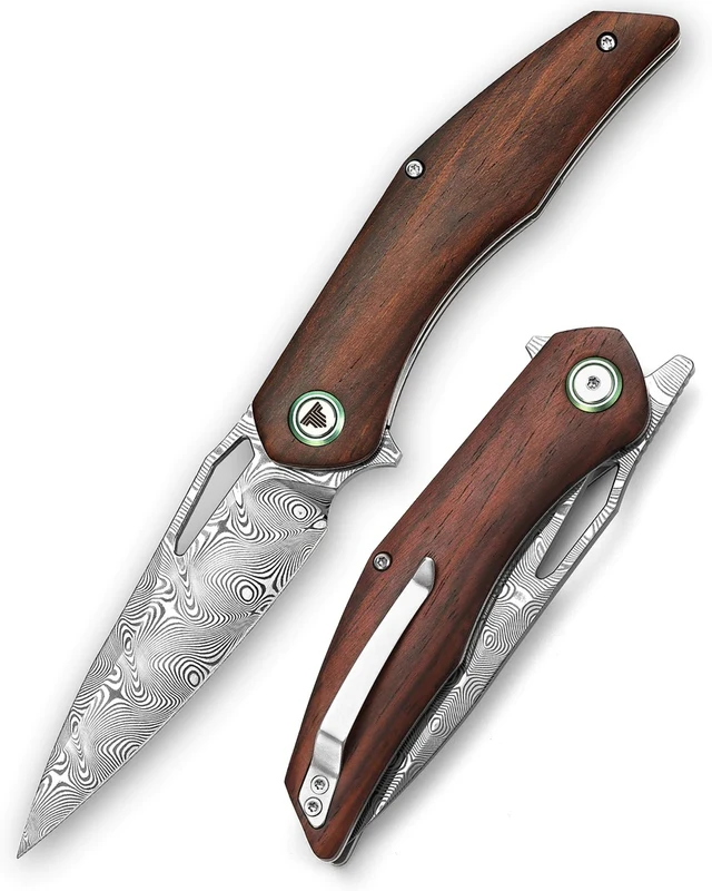 The Fallen ＆ The Virtuous 3枚 セット Trivisa Front Flipper Taurus-01i Folding Knife Ironwood Handle