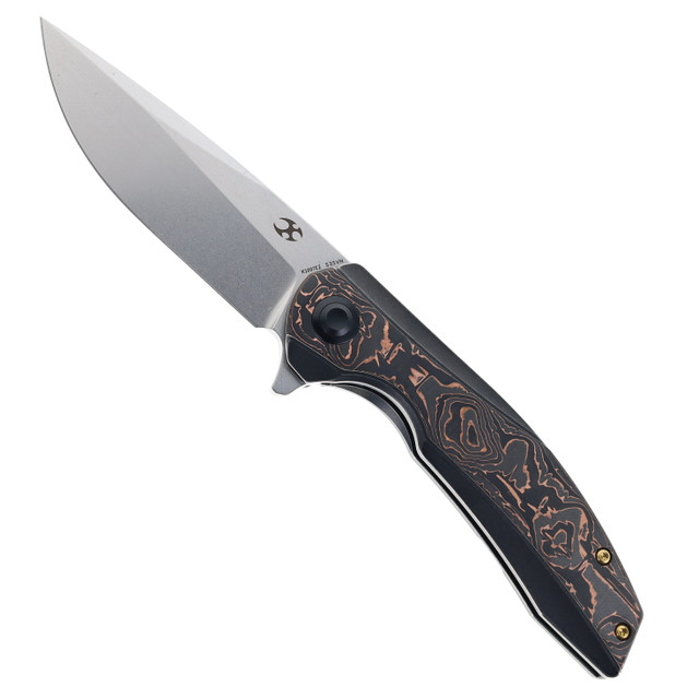 SixLeaf Folding Knife Zirconium Handle 10Cr15Mov Plain Edge SL-93