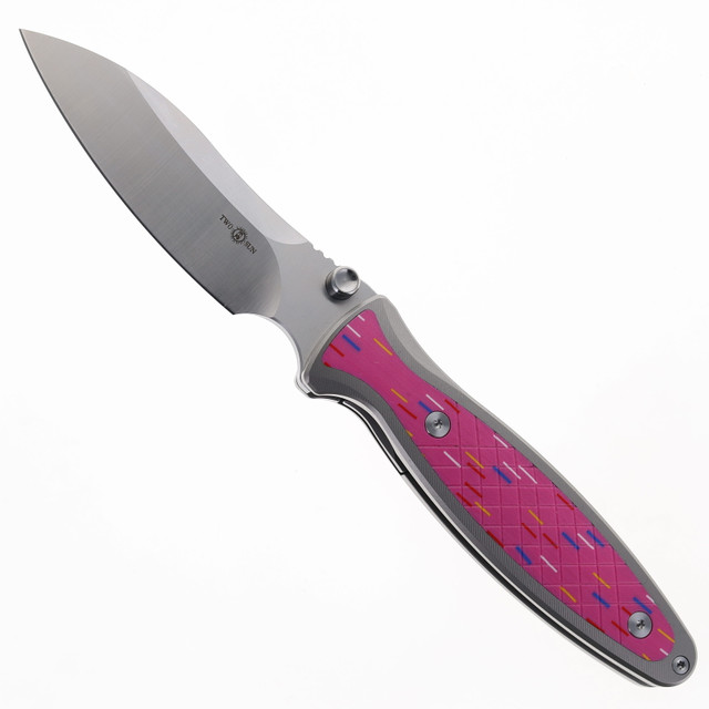 pinky＊ Petrified Fish PFP03 Victor Folding Knife Gray Aluminum Handle