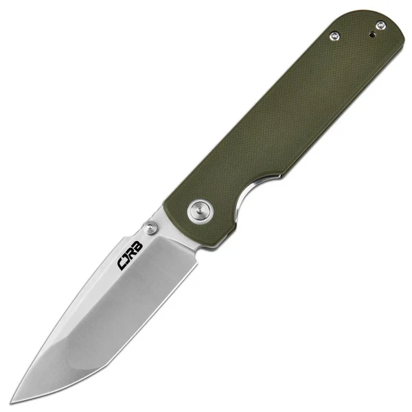 CJRB Nova Folding Knife Green G10 Handle AR-RPM9 Plain Edge Sand