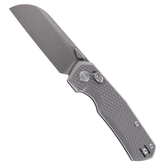 漢kun　NOMADIK Kunwu Compact Chad Folding Knife Black Carbon Fiber Handle