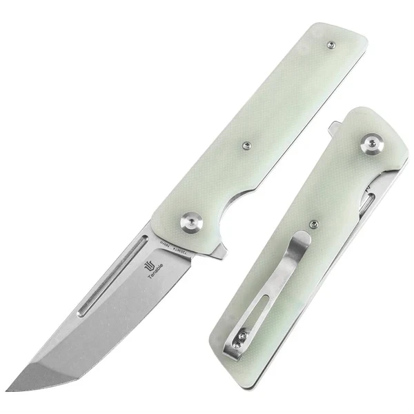 Tenable Anomaly Folding Knife Jade G10 Handle Nitro-V Plain Edge