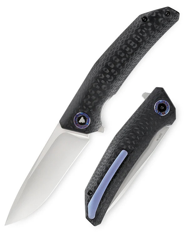 コ*ビ様 【フレーム,Fサス新品】 Mantra クライン Trivisa Phoenix-03B Folding Knife Black Carbon Fiber/G10 Handle