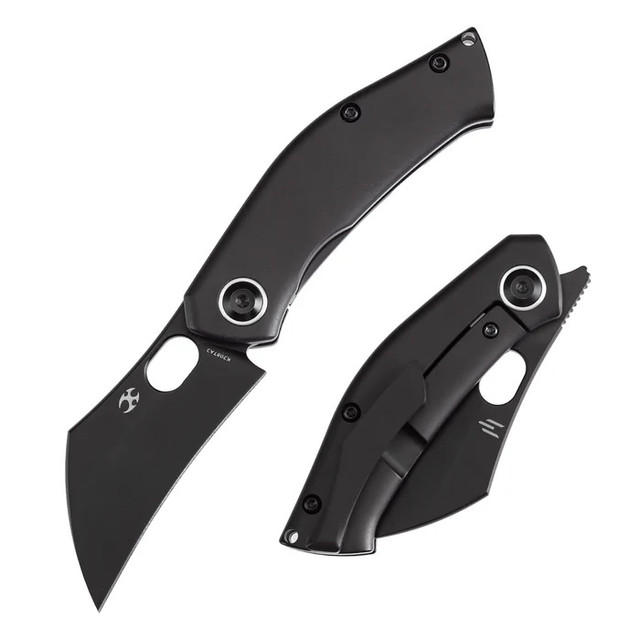 Kunwu Knives Padre Satin Titanium Handle Pocket Knife Vanax Steel