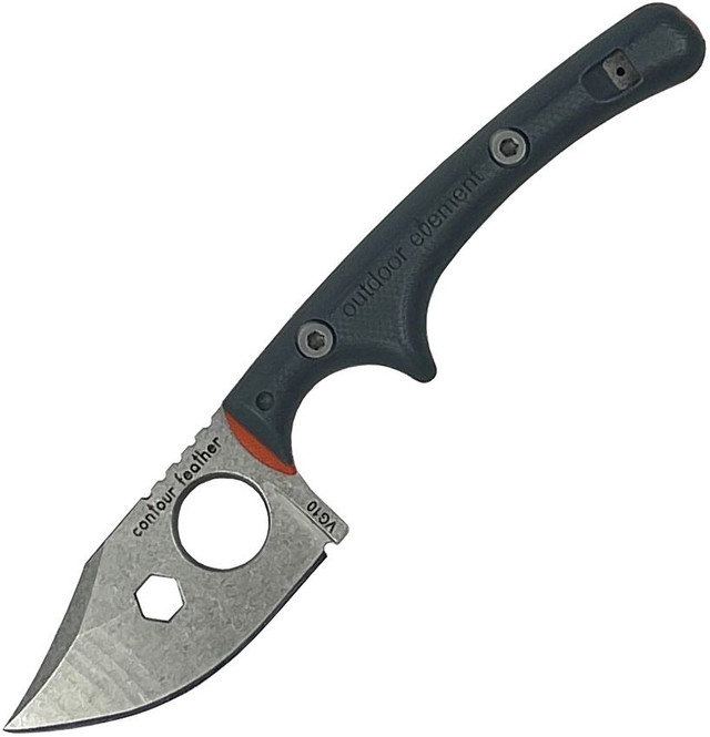 Kansept Niko Fixed Blade Knife Twill Carbon Fiber Handle D2 Clip