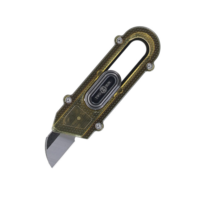 TwoSun TS488-YJ01-TI Utility Knife Black Titanium Handle YJ01-V1