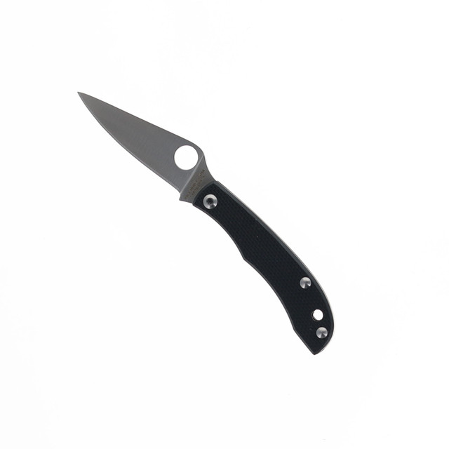 Spyderco Grasshopper Folding Knife Black G10 Handle 12C27 Plain