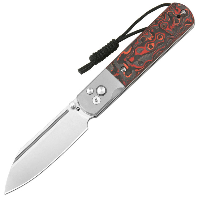 Artisan Cutlery Io Folding Knife Gray Titanium Handle S90V