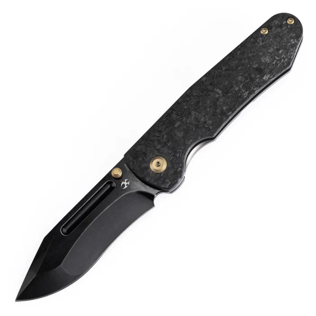Kansept Superhawk Folding Knife Titanium/Brown Micarta Handle