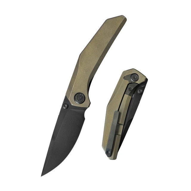 テスト Kubey Eclipse Folding Knife Grey Integral Titanium Handle Drop