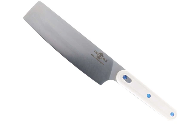TwoSun Fixed Blade Kitchen Chef Knife Black Nylon Handle 14C28N
