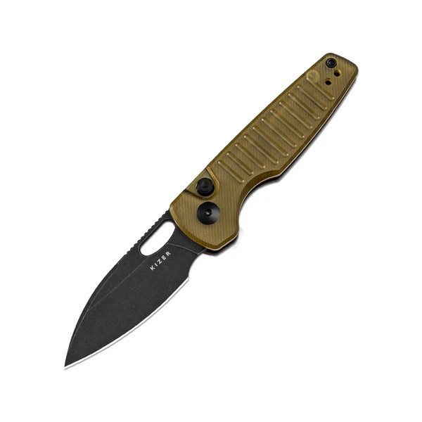 Kizer Yorkie Folding Knife Orange G10 Handle Nitro-V Drop Point