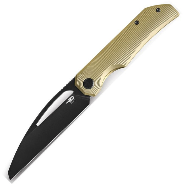 Bestech Taipan Folding Knife Black DLC Titanium Handle Magnacut