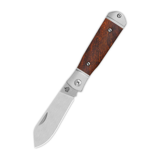 QSP Jumping Jack Folding Knife Black/White Resin Handle 14C28N