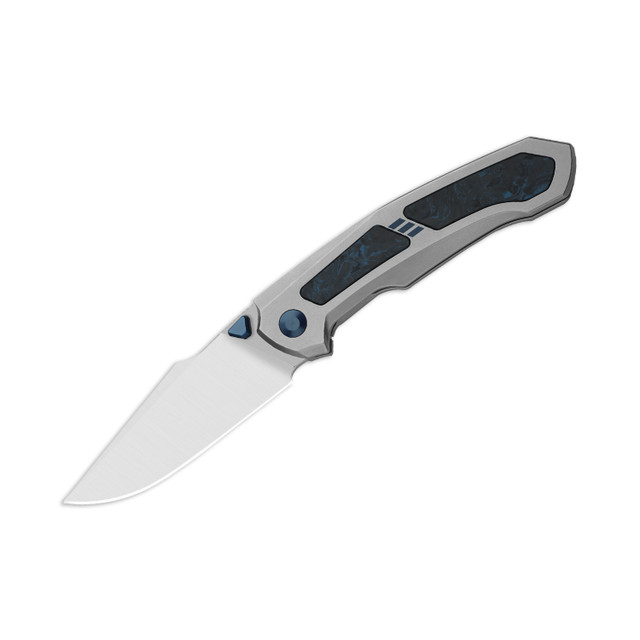 Trivisa Seagull-W Folding Knife Silver G10 Handle 14C28N Drop