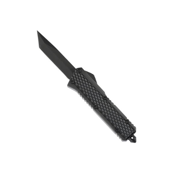 タント Tekto Takt V2 OTF Auto Knife Black Zinc Alloy Handle D2 American