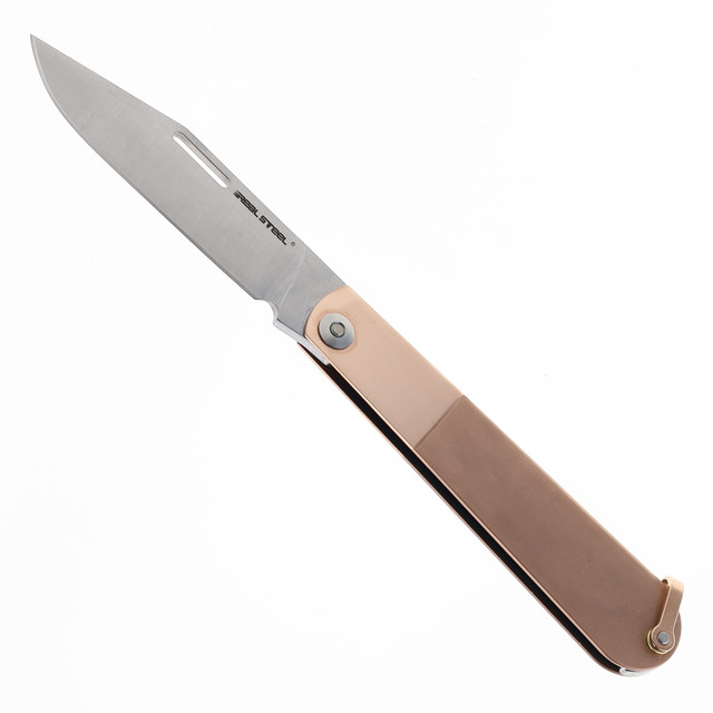 Real Steel Real Barlow Slip Joint Folding Knife Rosegold 12C27 RB
