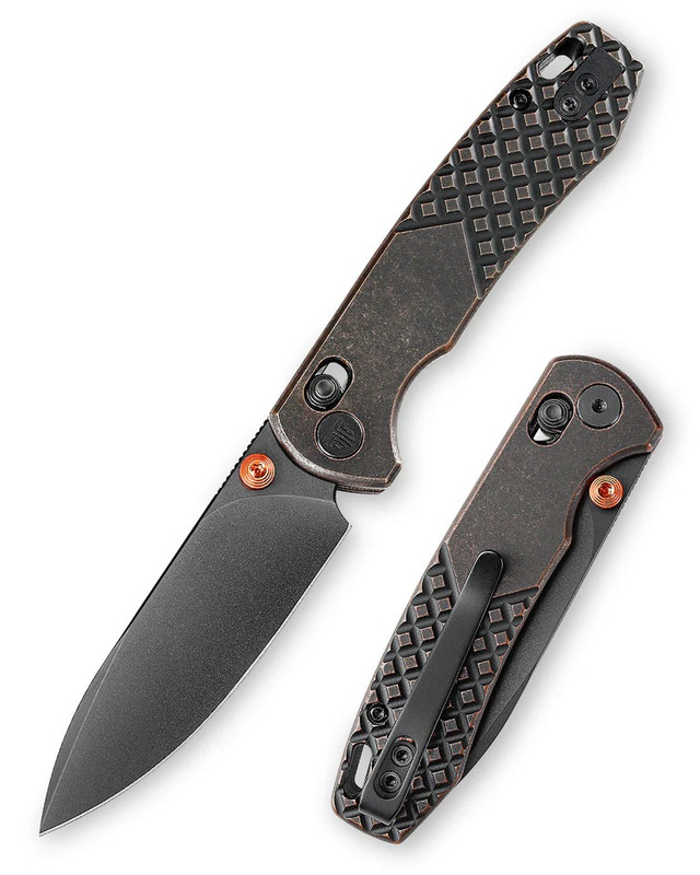 Trivisa Apus-07C Liner Lock Folding Knife Steel Bolster/Resin Wood