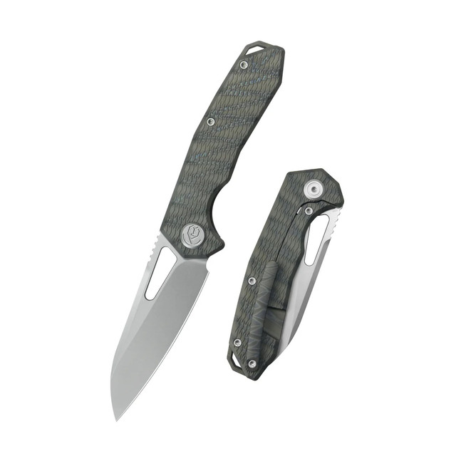 KB Coeus Folding Knife Flame Titanium Handle M390 Spear Point