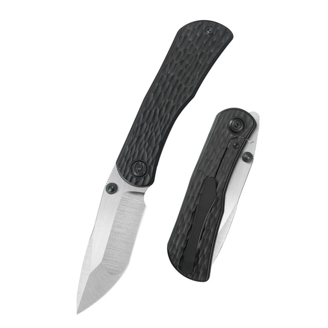 KB Folklore Folding Knife Sandblast Titanium Handle M390 Tanto