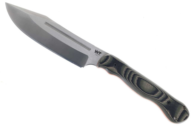 Work Tuff Gear Ranger Fixed Blade Knife Black Paper Micarta Tiger