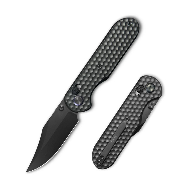 Kubey Crossbar Lock Hound Folding Knife Black G10 Handle 14C28N
