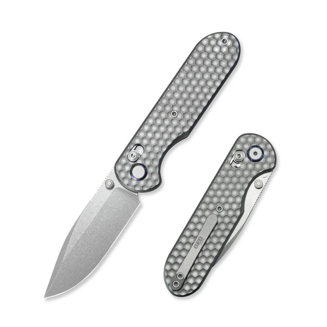 その他 w Geo Noxiz Folding Knife Tiger Stripe Flame Titanium Handle M390