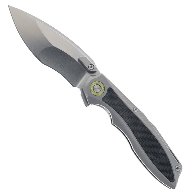 Defcon Artifact Axis Lock Folding Knife Blue/White Marble Resin