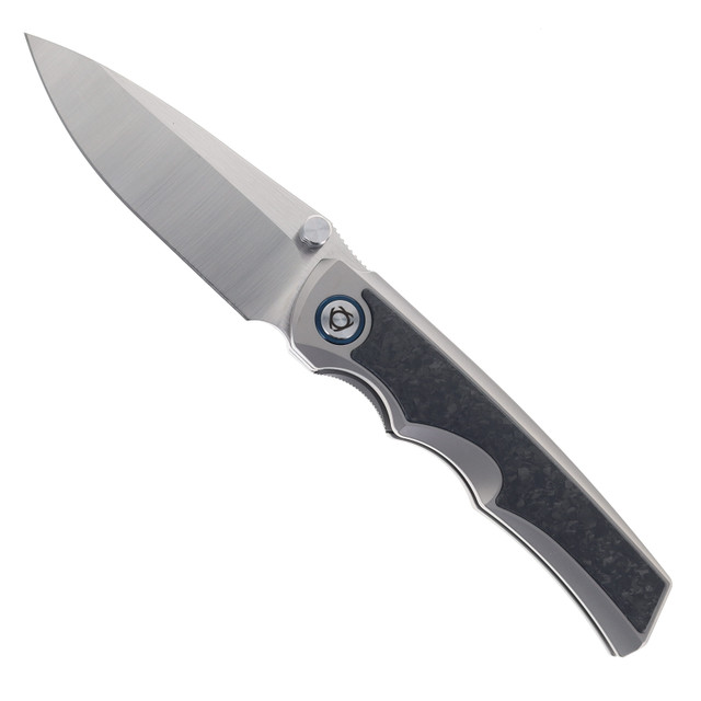 ① SixLeaf SL-86 Folding Knife Flame Titanium Handle Drop Point