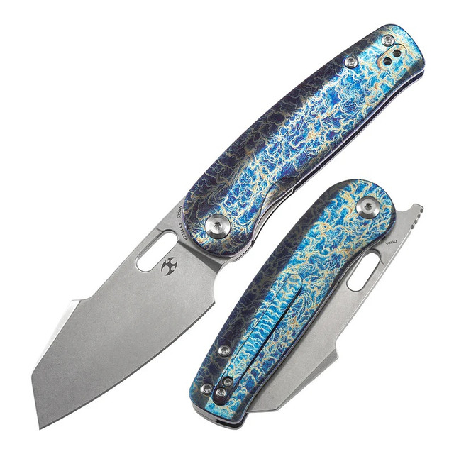 Kansept Orlok Folding Knife Bronze Titanium Handle S35VN Plain