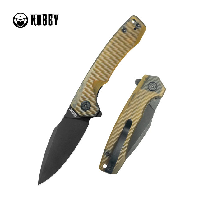 Tenable Bombur Folding Knife Black Frag Pattern G10 Handle D2