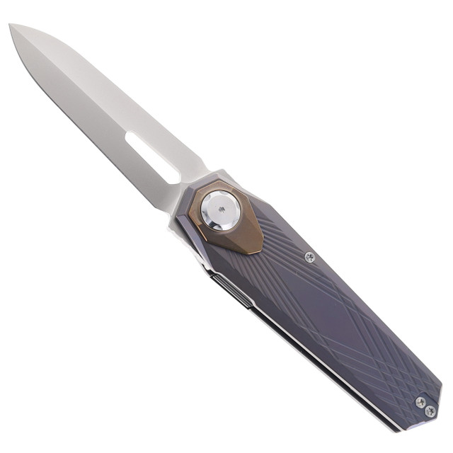 REMETTE RT-Infinite Power Folding Knife Dark Gray Titanium Handle