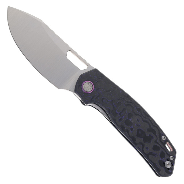 Ruike M671-TZ Folding Knife Gray Sculpted Titanium Handle 154CM