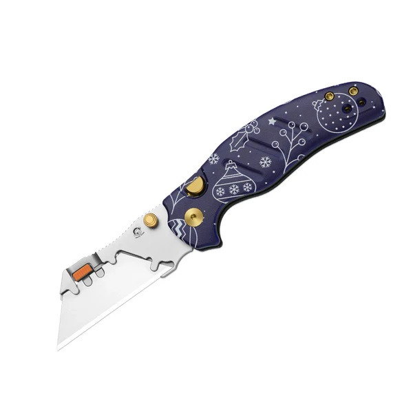 Finch Flying Goddess Barber's Delight Folding Knife Red/White G10