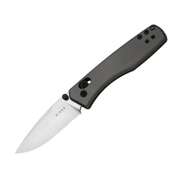 Kizer Aegis Folding Knife Black Micarta Handle AEB-L Drop Point