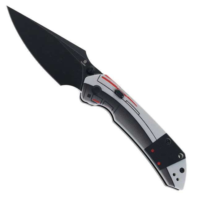 Hwzbben Knives Riven Folding Knife Black G10 Handle Damascus Plain Hwzbben Knives Riven Folding Knife Black G10 Handle Damascus Plain