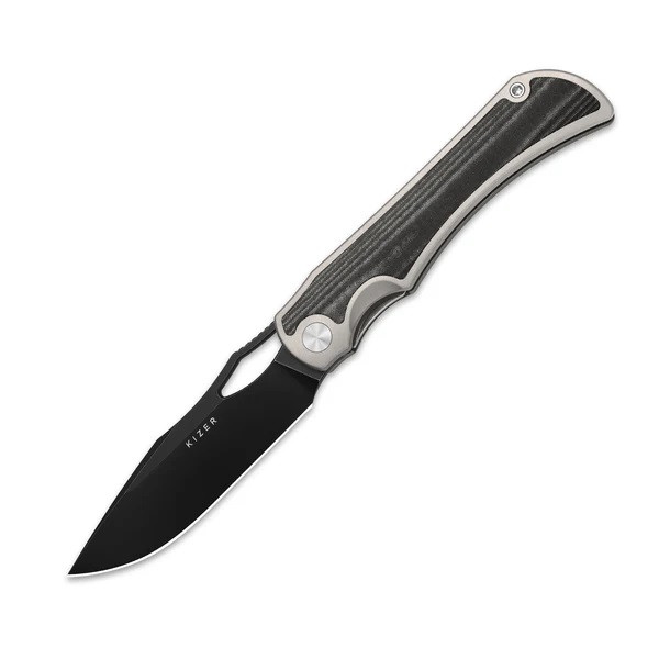 Kizer Mithril Folding Knife DLC Ultra Titanium/Carbon Fiber Handle