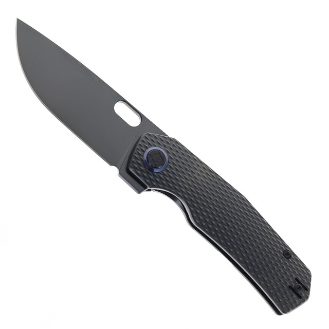 Kizer Buddy Fixed Blade Knife Fat Carbon White Storm Handle 4V