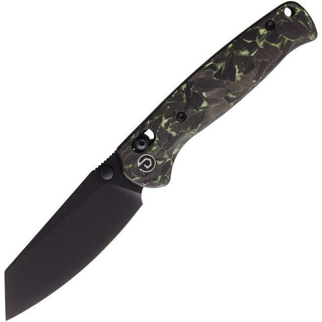 Defcon Artifact Axis Lock Folding Knife Black and Red Carbon Fiber