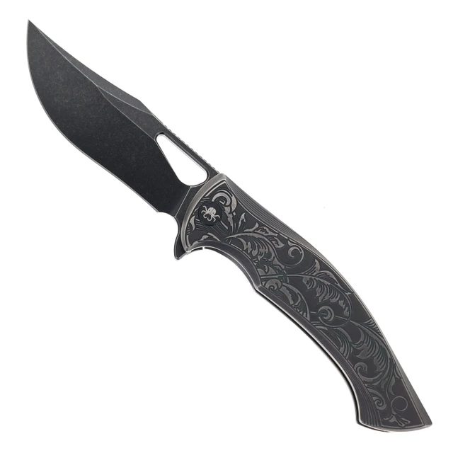 Remette RT-Steed Folding Knife Yellow Carbon Fiber & Titanium