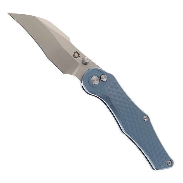 SixLeaf Folding Knife Lightning Titanium Handle 14C28N Plain Edge
