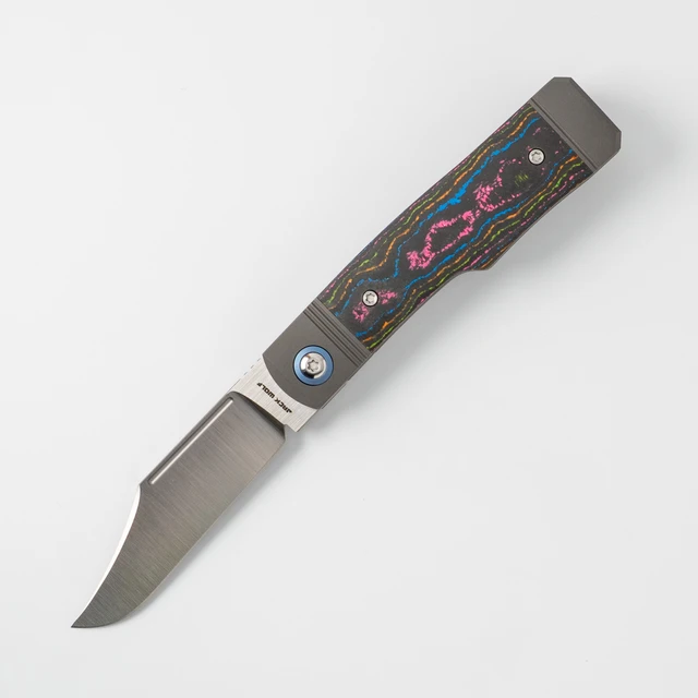 Jack Wolf Gunslinger Jack Folding Knife Green Micarta Handle S90V
