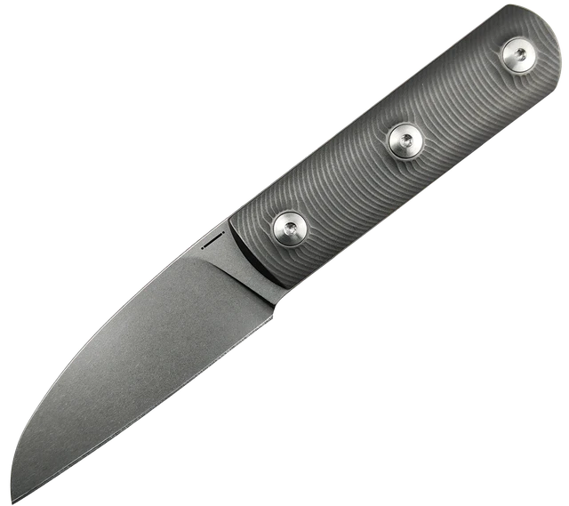 Straight Line Scorer Fixed Blade Knife Black Carbon Fiber Handle