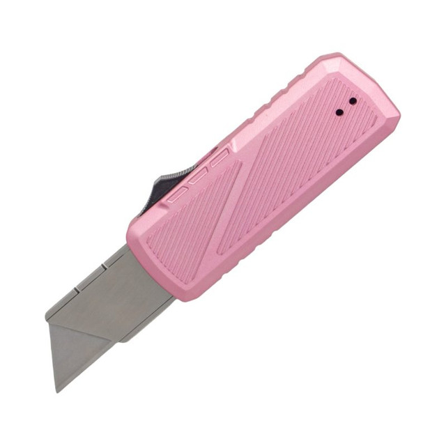 TacKnives Zipper OTF Automatic Utility Knife Brown Aluminum Handle
