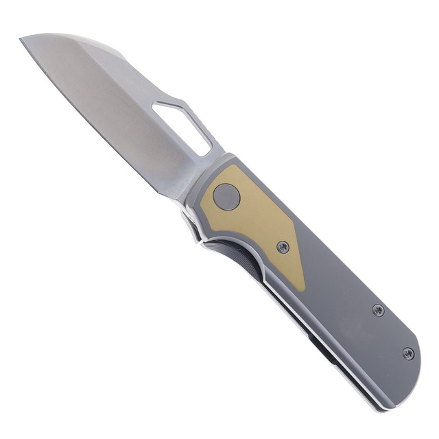 TwoSun Fixed Blade Knife Black Carbon Fiber Handle M390 Plain Edge